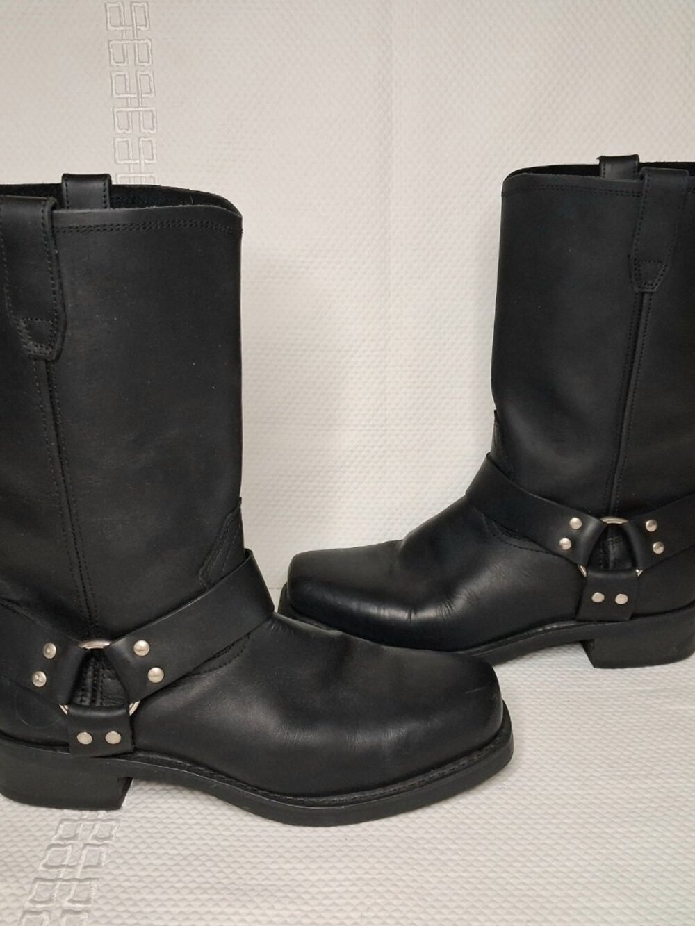 Dingo DI19057 Dean Biker Motorcycle Harness Boots Leather Square Toe US 10.5 EW
